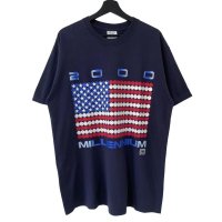 2000s USA製 2000 MILLENNIUM SMILY USA FLAG TEE SHIRT