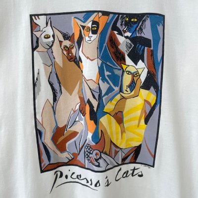 画像2: 90s PABLO PICASSO PICASSO’S CATS ART TEE SHIRT