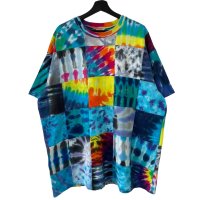 90s USA製 EYE DYE TIE DYE PATCH WORK TEE SHIRT