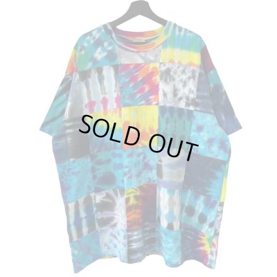 画像1: 90s USA製 EYE DYE TIE DYE PATCH WORK TEE SHIRT