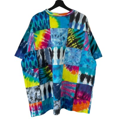 画像2: 90s USA製 EYE DYE TIE DYE PATCH WORK TEE SHIRT