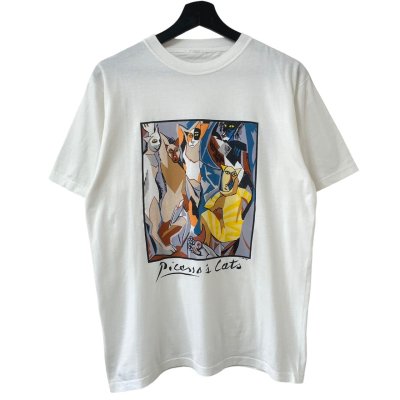 画像1: 90s PABLO PICASSO PICASSO’S CATS ART TEE SHIRT