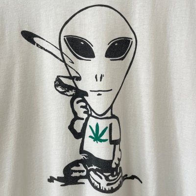 画像2: 90s ALIEN MARIJUANA ART TEE SHIRT