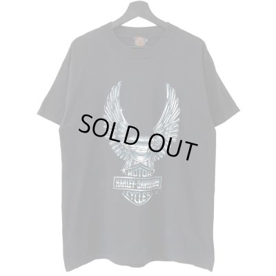 画像1: 90s USA製 HARLEY DAVIDSON METALIC EAGLE TEE SHIRT