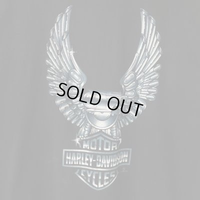 画像2: 90s USA製 HARLEY DAVIDSON METALIC EAGLE TEE SHIRT
