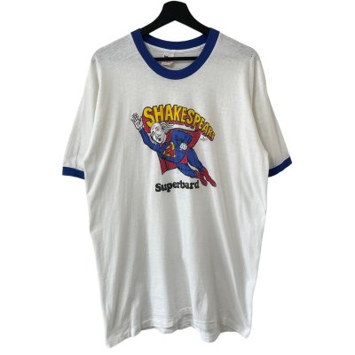 画像1: 70s USA製  SHAKE SPEAR SUPERMAN PARODY RINGER TEE SHIRT