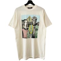 90s USA製 PRIMAL WEAR AMERICAN GOTHIC PARODY ART TEE SHIRT