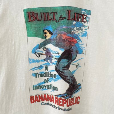 画像2: 90s USA製 BANANA REPUBLIC SAFARI&TRAVEL SKI TEE SHIRT