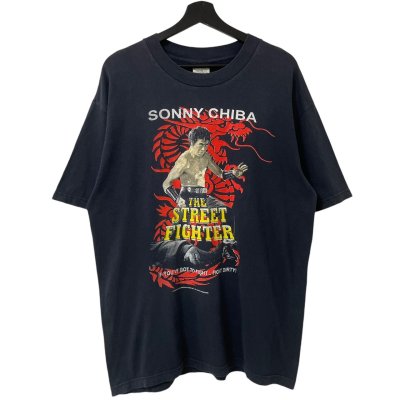 画像1: 90s USA製 MOSQUITOHEAD 千葉真一 THE STREET FIGHTER TEE SHIRT