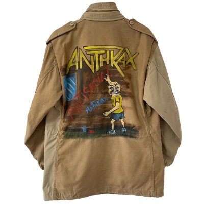 画像2: 80s USA製 ANTHRAX CRAZY PATTERNS M-65 FIELD JACKET