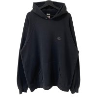 90s アイルランド製 FRUITS OF THE LOOM ALL BLACK HOODIE