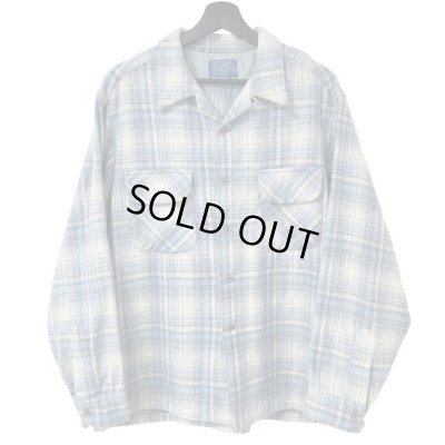 画像1: 70s USA製 PENDLETON BOARD L/S SHIRT