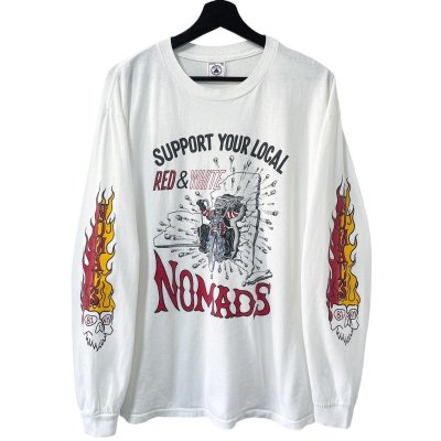 画像1: 90s HELLS ANGELES NEW YORK SUPPORT L/S TEE SHIRT