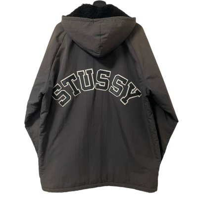 画像1: 90s USA製 OLD STUSSY ''ARCH LOGO'' BENCH COAT