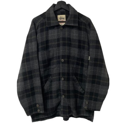 画像1: 90s USA製 OLD STUSSY WOOL JACKET