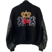 90s USA製 OLD STUSSY LION VARSITY JACKET