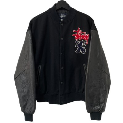 画像2: 90s USA製 OLD STUSSY LION VARSITY JACKET