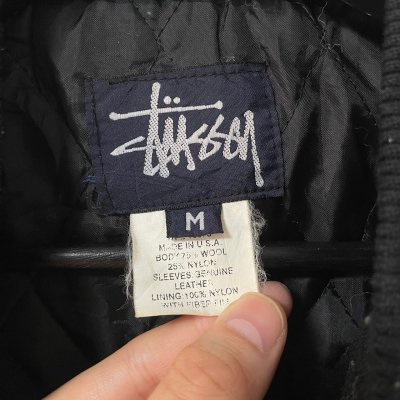 画像5: 90s USA製 OLD STUSSY LION VARSITY JACKET