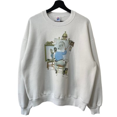 画像1: 90s USA製 NORMAN ROCKWELL PORTRAIT SWEATSHIRT