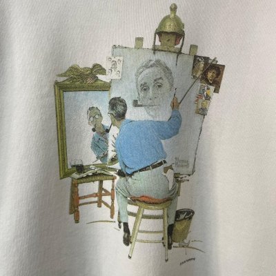 画像2: 90s USA製 NORMAN ROCKWELL PORTRAIT SWEATSHIRT