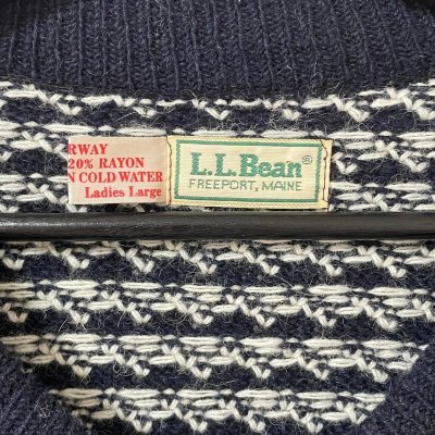 画像3: 80s ノルウェー製 L.L.BEAN BIRD'S EYE KNIT CARDIGAN