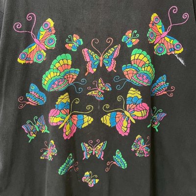 画像2: 90s USA製 BUTTERFLY ART TEE SHIRT