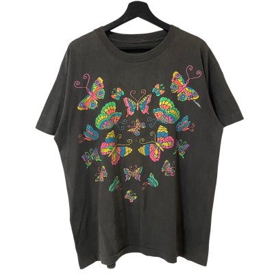画像1: 90s USA製 BUTTERFLY ART TEE SHIRT