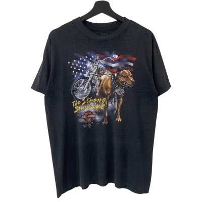 画像1: 80s USA製 HARLEY DAVIDSON 3D EMBLEM TEE SHIRT