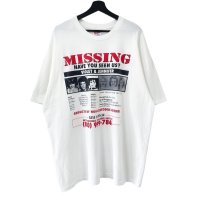 90s USA製 MISSING "行方不明者フォト" TEE SHIRT