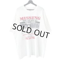90s USA製 MISSING "行方不明者フォト" TEE SHIRT