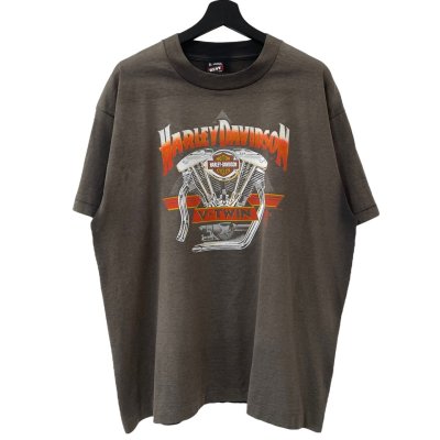 画像1: 80s USA製 HARLEY DAVIDSON V型エンジン TEE SHIRT