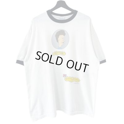 画像1: 90s USA製 BEAVIS and BUTT-HEAD "BUTT-HEAD" RINGER TEE SHIRT