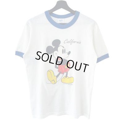 画像1: 80s USA製 MICKEY MOUSE RINGER TEE SHIRT