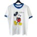 画像1: 80s USA製 MICKEY MOUSE RINGER TEE SHIRT (1)