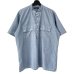 画像1: 70s〜80s ESSLEY STAND COLLAR PULLOVER CHAMBRAY S/S SHIRT  (1)