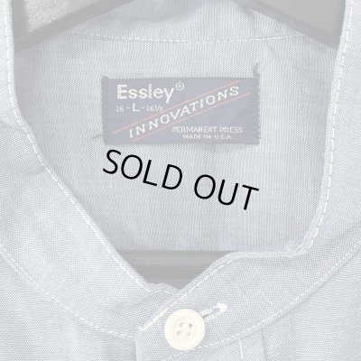 画像3: 70s〜80s ESSLEY STAND COLLAR PULLOVER CHAMBRAY S/S SHIRT 
