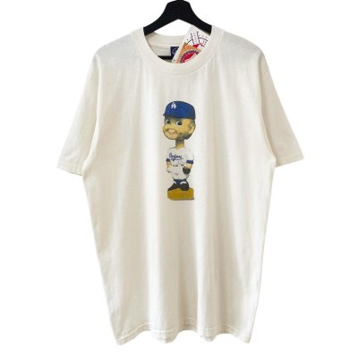 画像1: DEADSTOCK 90s DODGERS BOBBLE HEAD TEE SHIRT