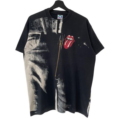 画像1: 90s USA製 ROLLING STONES STICKY FINGERS art by Andy Warhol TEE SHIRT