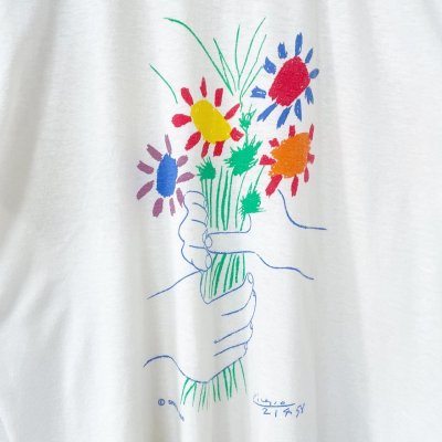 画像2: 00s PICASSO 花束を持つ手  TEE SHIRT