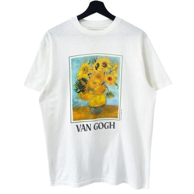 画像1: 90s USA製 VINCENT VAN GOGH ひまわり TEE SHIRT