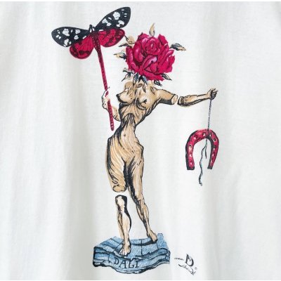 画像2: 00s SALVADOR DALI WINE WOMEN and WORDS TEE SHIRT