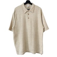 90s USA製 CHECKER FLAG COTTON POLO SHIRT