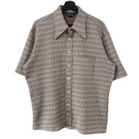 70s JC PENNY TOWN CRAFT JACQUARD S/S SHIRT