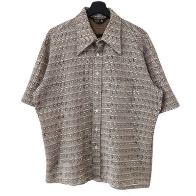 画像1: 70s JC PENNY TOWN CRAFT JACQUARD S/S SHIRT