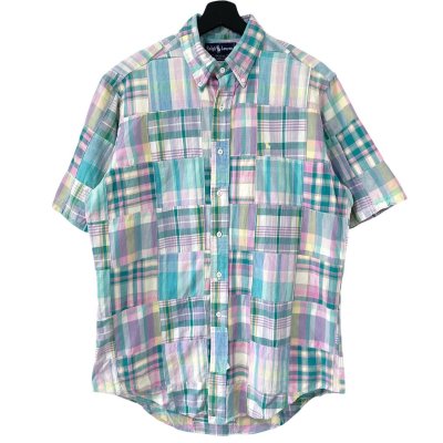 画像1: 90s RALPH LAUREN PATCH WORK S/S SHIRT