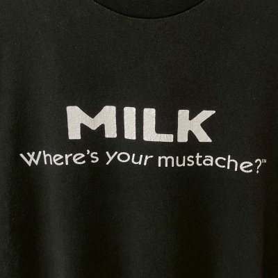 画像2:  90s USA製 MILK where's your mustache? MASSEGE TEE SHIRT
