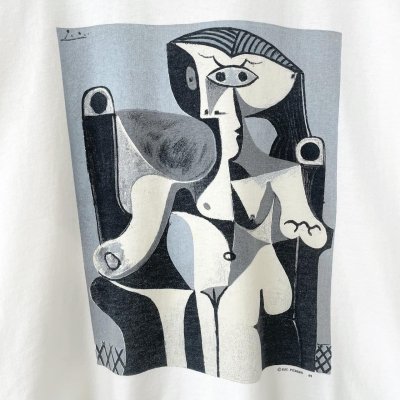 画像2: 90s PICASSO SEATED WOMEN TEE SHIRT