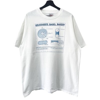 画像1: 90s USA製 BRUEGGER'S BAGLE TEE SHIRT