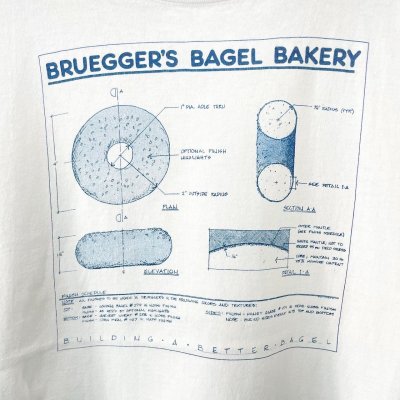 画像2: 90s USA製 BRUEGGER'S BAGLE TEE SHIRT