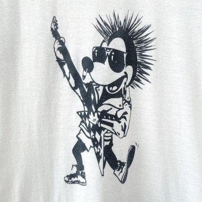 画像2: 80s カナダ製 MICKEY MOUSE "PUNK" TEE SHIRT